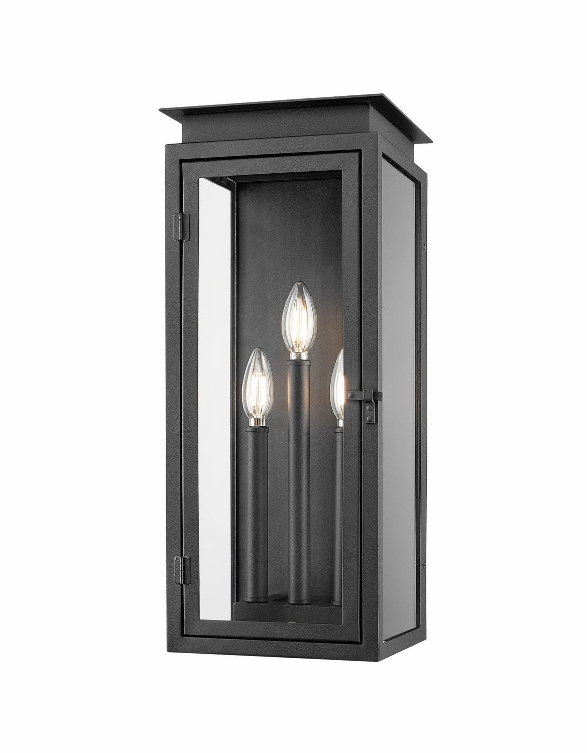 Nova Three Light Outdoor Wall Light BlackOutdoor wall sconces with motion sensor
