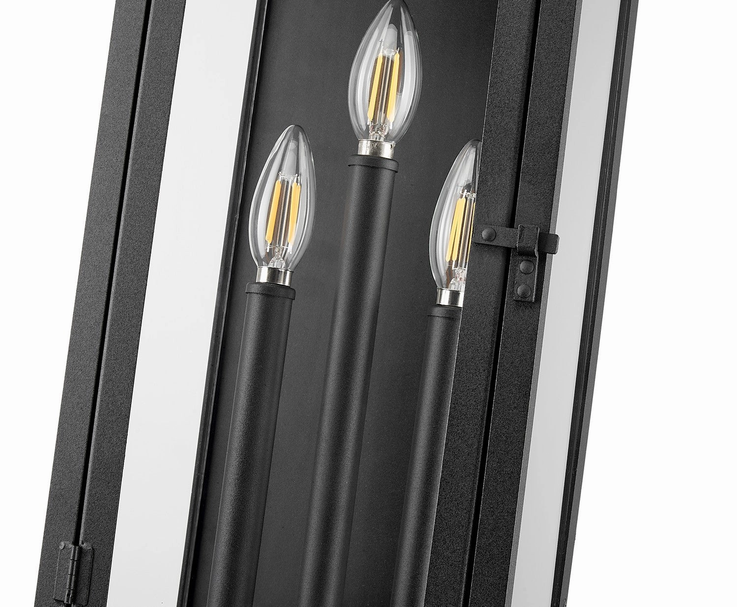 Nova Three Light Outdoor Wall Light Black