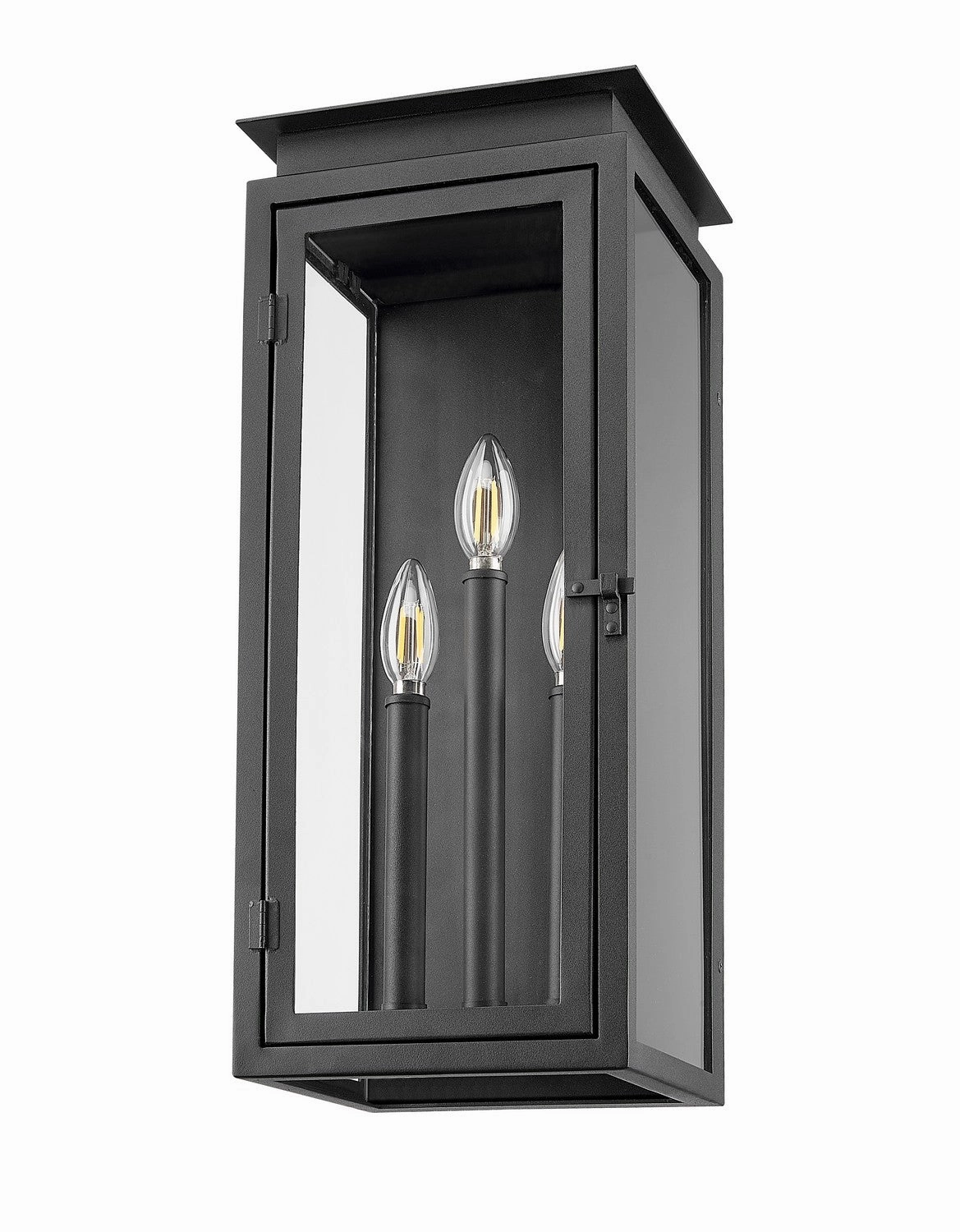 Nova Three Light Outdoor Wall Light Black