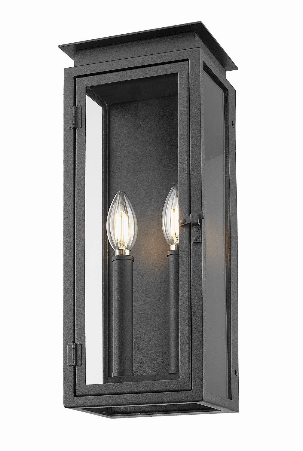 Nova Two Light Outdoor Wall Sconce Black