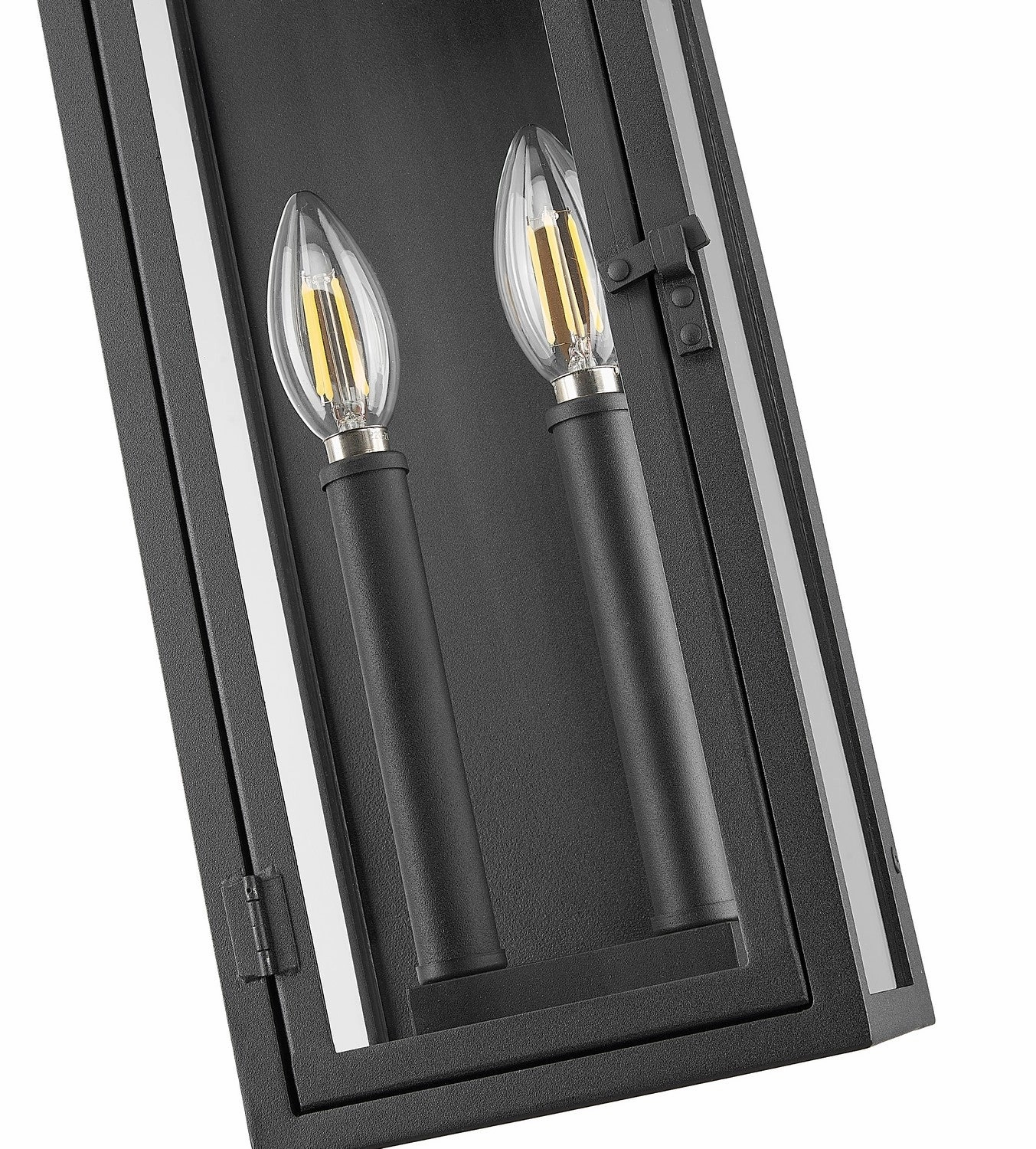 Nova Two Light Outdoor Wall Sconce Black