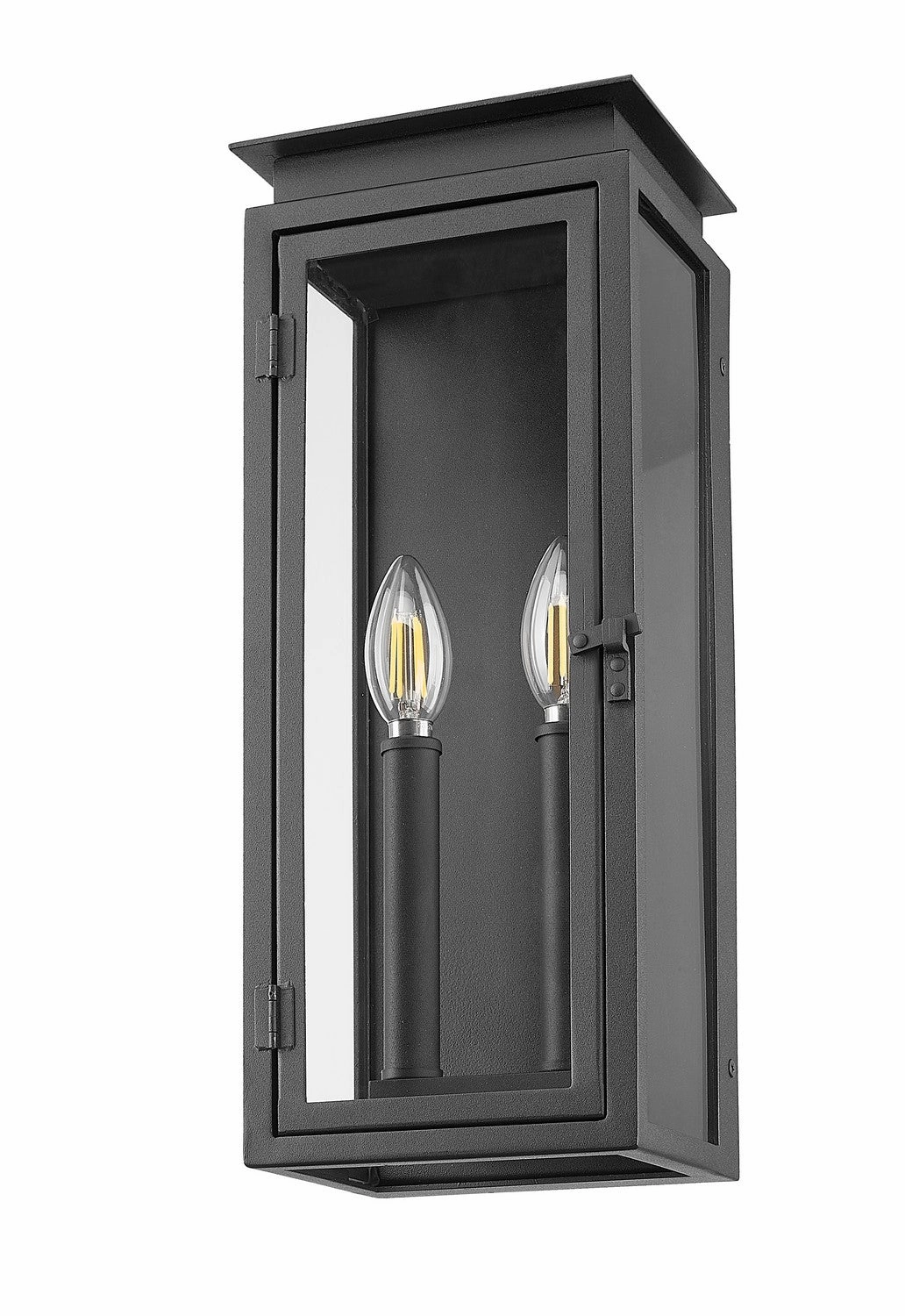 Nova Two Light Outdoor Wall Sconce Black