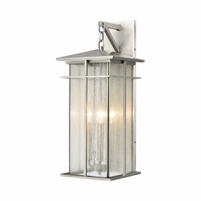 Oak Park Three Light Outdoor Wall Sconce Antique Brushed AluminumOutdoor wall sconces with motion sensor