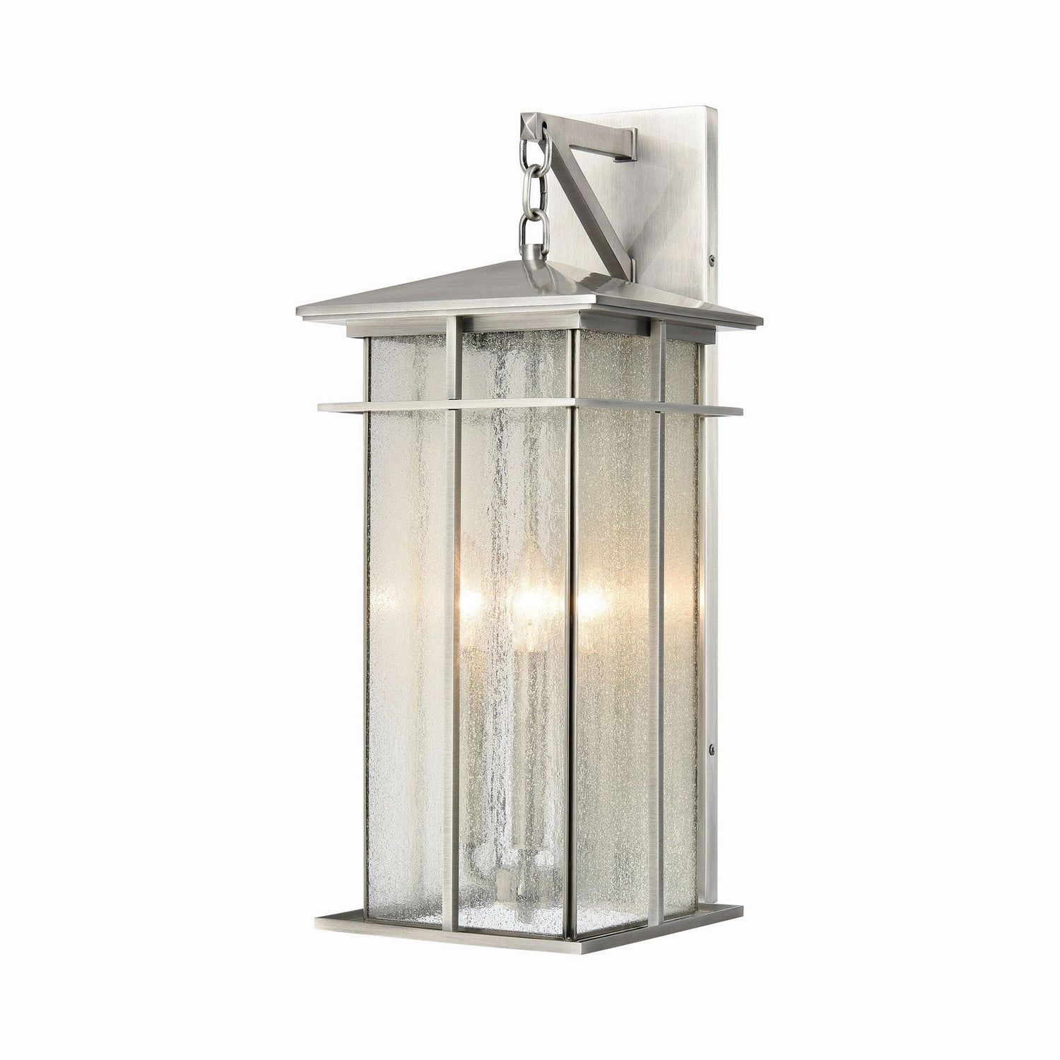 Oak Park Three Light Outdoor Wall Sconce Antique Brushed AluminumOutdoor wall sconces with motion sensor