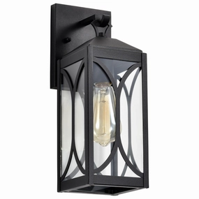 Oaklyn One Light Wall Lantern Matte BlackOutdoor wall sconces with motion sensor
