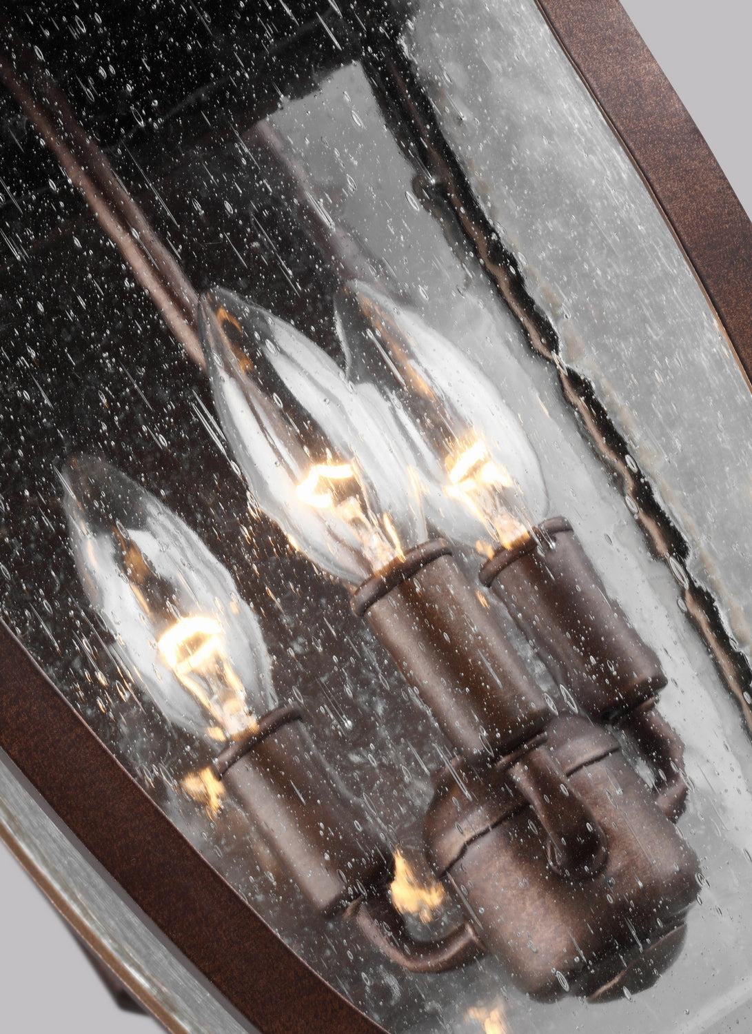 Oakmont Three Light Outdoor Wall Lantern Patina Bronze