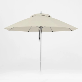 Oca 9' Octagon Outdoor Umbrella - Seashell White/Brushed Aluminumoutdoor patio furniture set