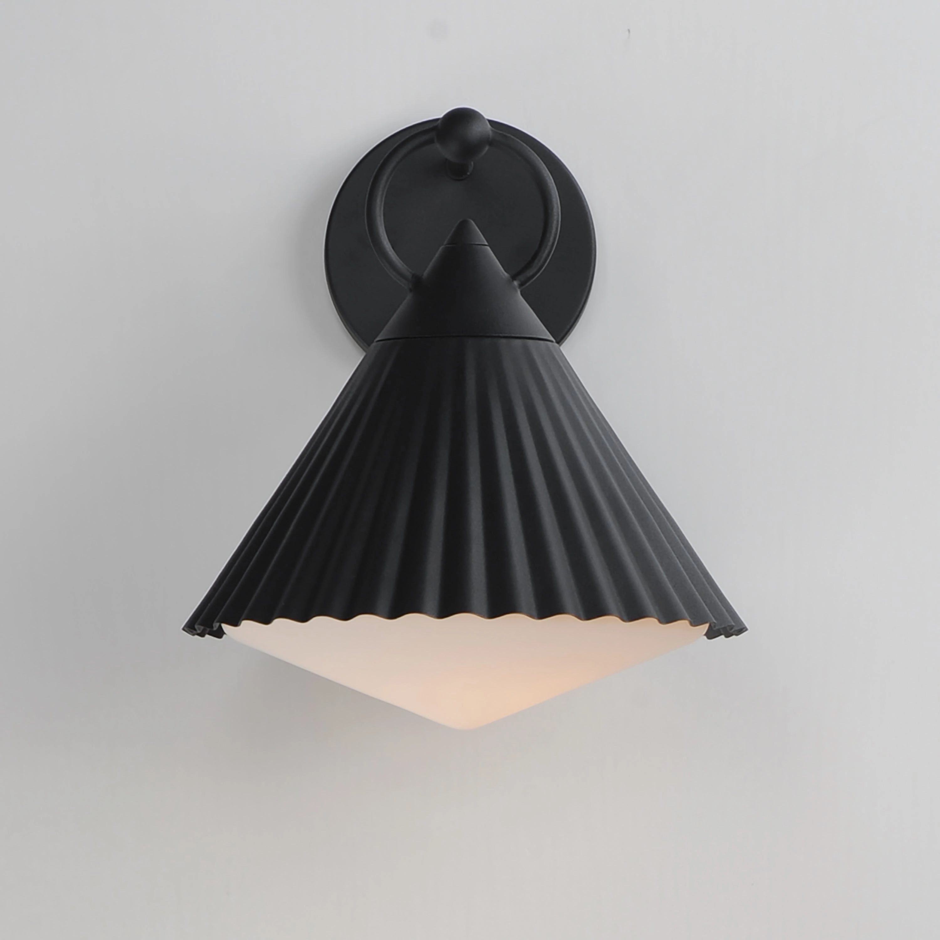 Odette One Light Wall Sconce Black