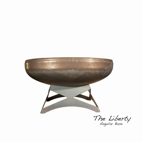 Ohio Flame Liberty Fire Pit with Angular Baseportable outdoor fire pit with lid
