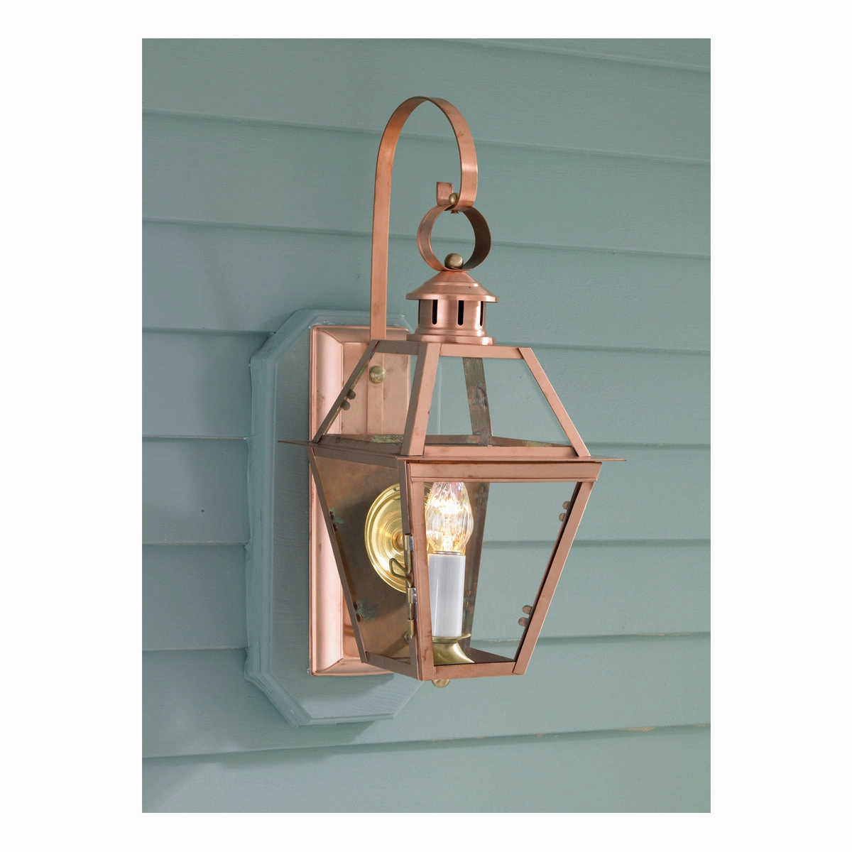 Olde Colony One Light Wall Mount CopperOutdoor wall sconces with motion sensor