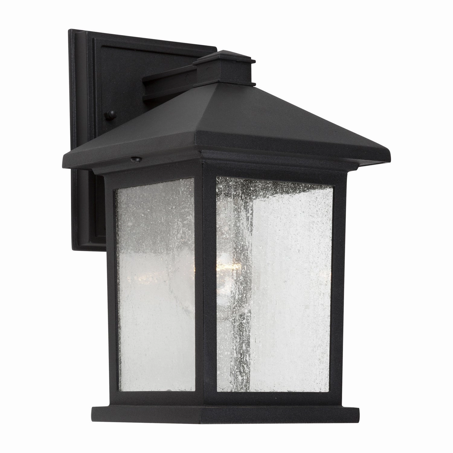 One Light Lantern BlackOutdoor wall sconces with motion sensor