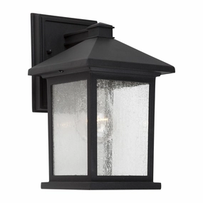 One Light Lantern BlackOutdoor wall sconces with motion sensor
