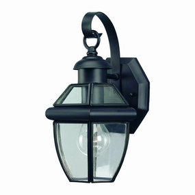 One Light Outdoor Lantern BlackOutdoor wall sconces with motion sensor