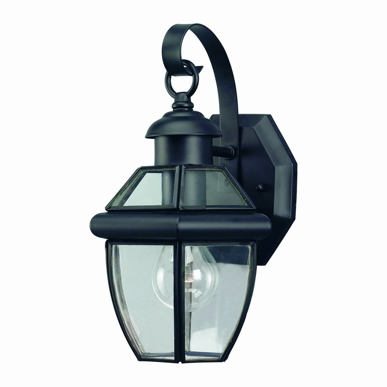 One Light Outdoor Lantern BlackOutdoor wall sconces with motion sensor