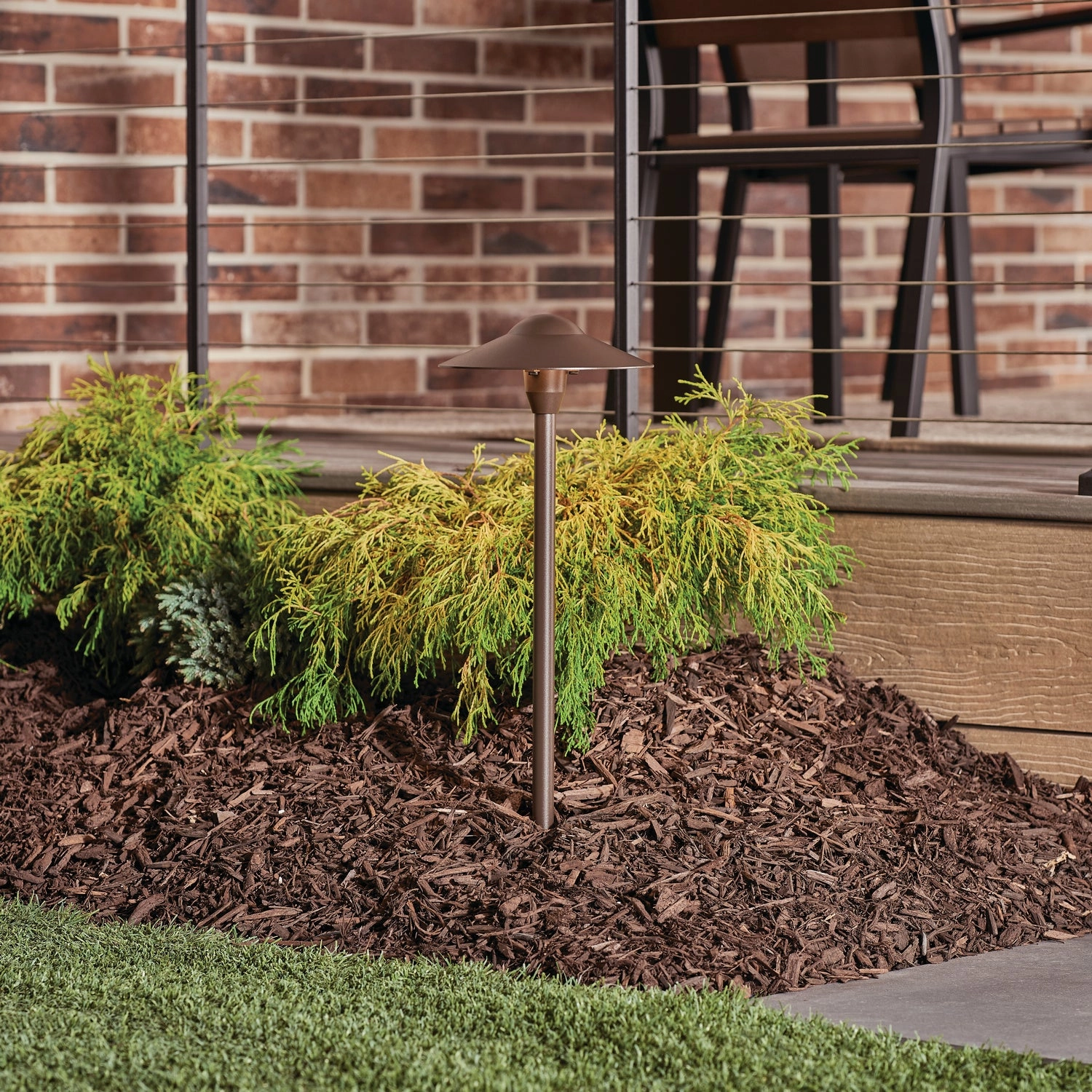 One Light Path & Spread Textured Architectural Bronze