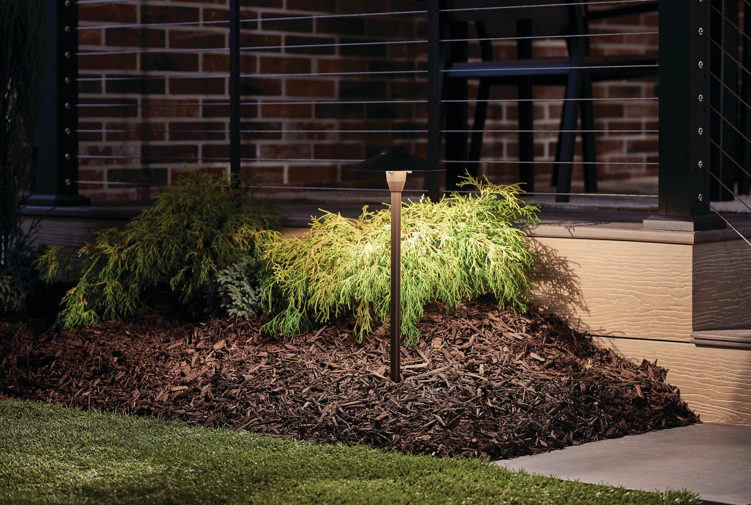 One Light Path & Spread Textured Architectural Bronze