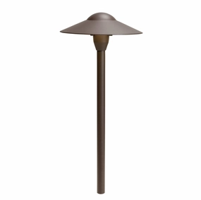 One Light Path & Spread Textured Architectural BronzeDecorative outdoor post lights