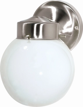 One Light Wall Lantern Brushed NickelOutdoor wall sconces with motion sensor