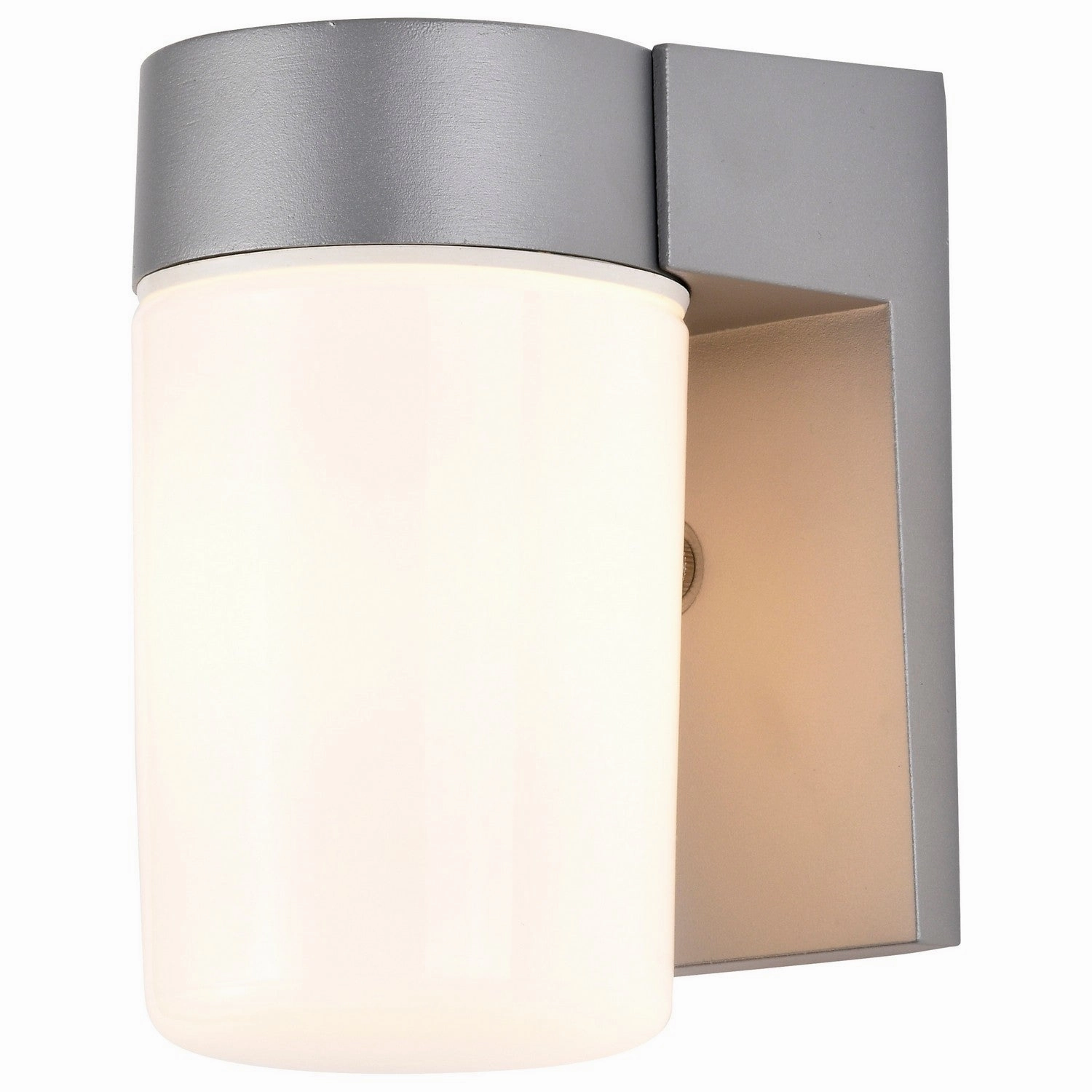 One Light Wall Lantern Satin Aluminum