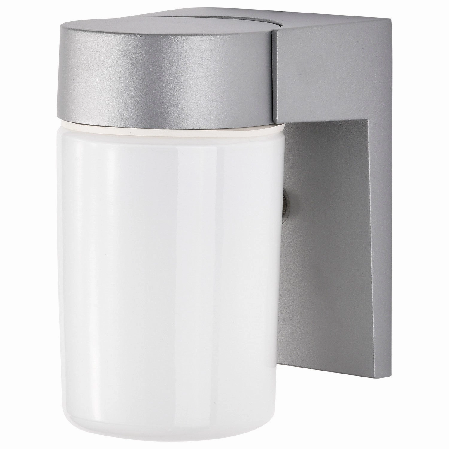 One Light Wall Lantern Satin Aluminum