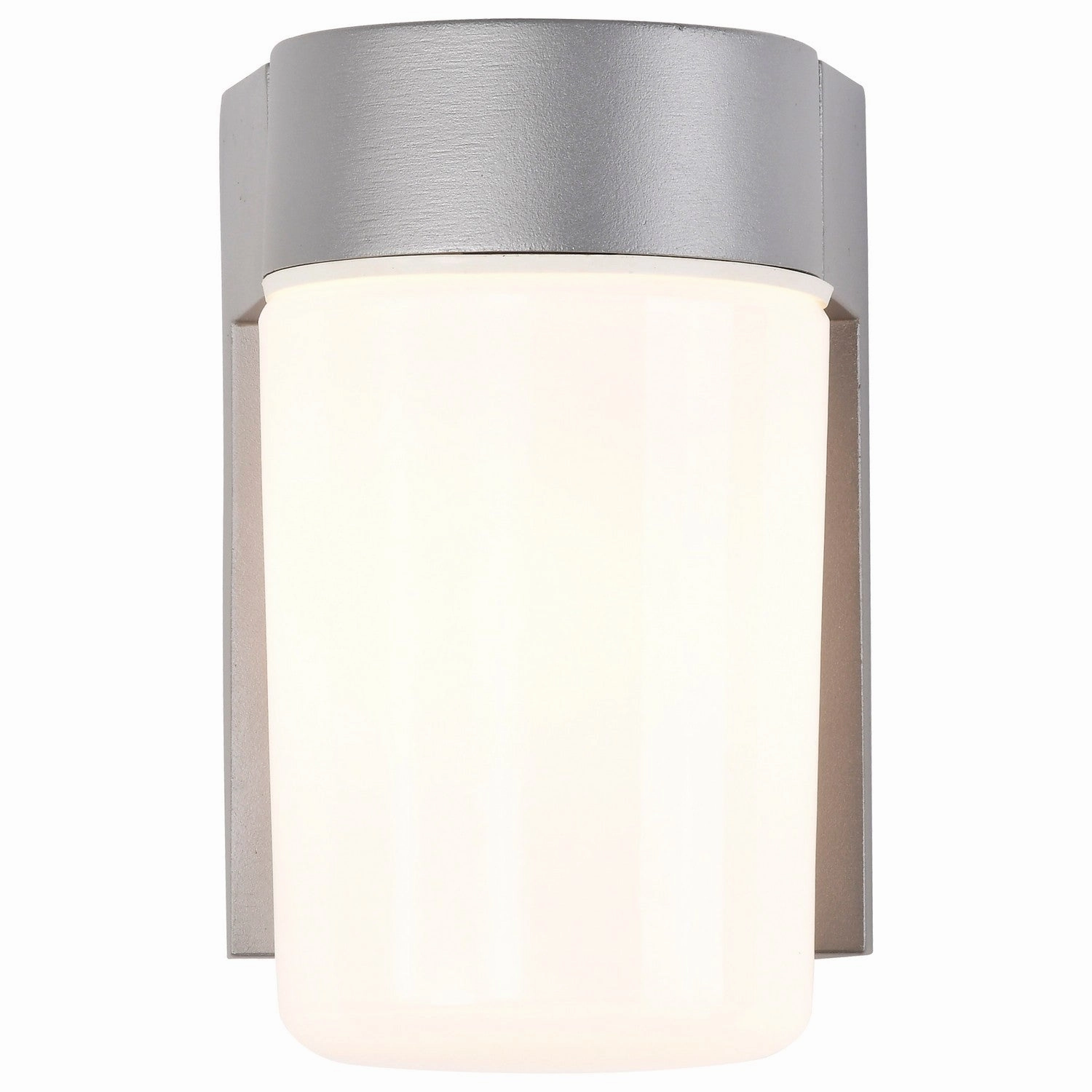 One Light Wall Lantern Satin Aluminum