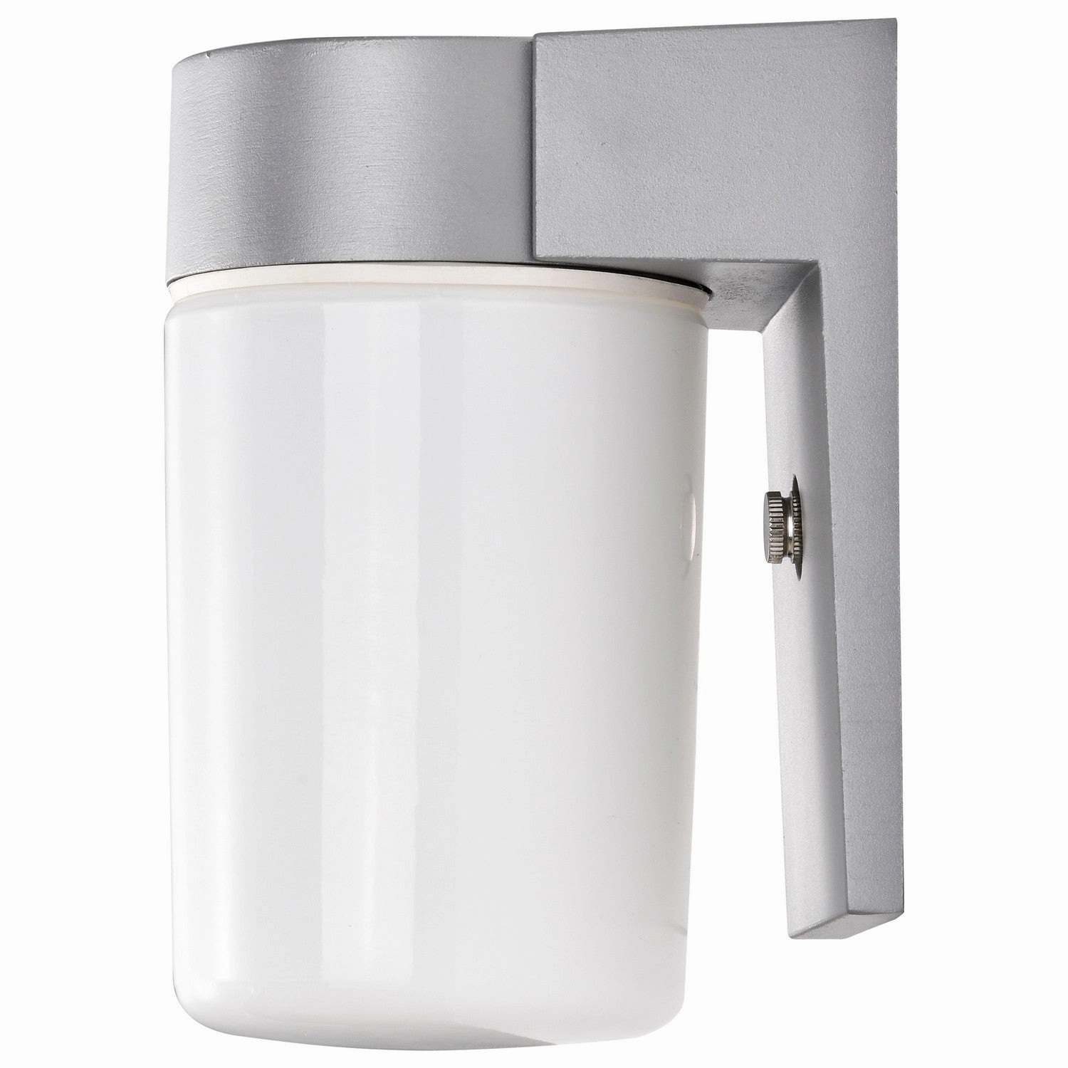 One Light Wall Lantern Satin Aluminum