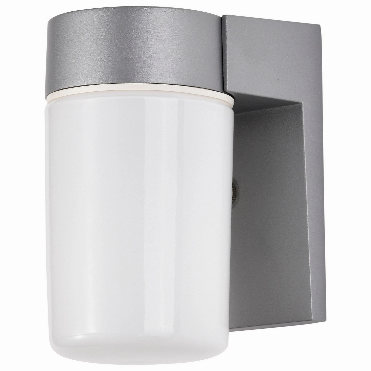 One Light Wall Lantern Satin Aluminum