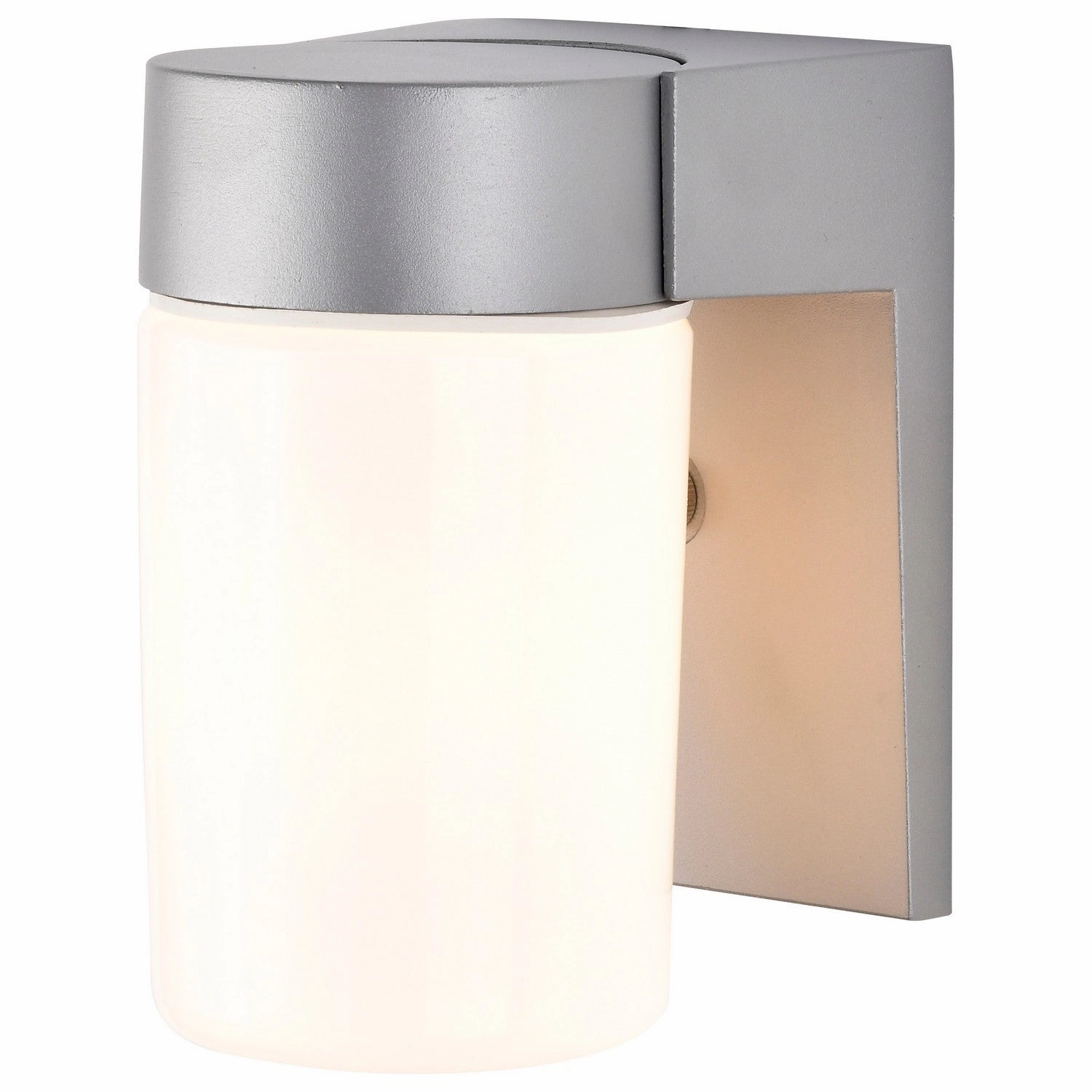 One Light Wall Lantern Satin Aluminum