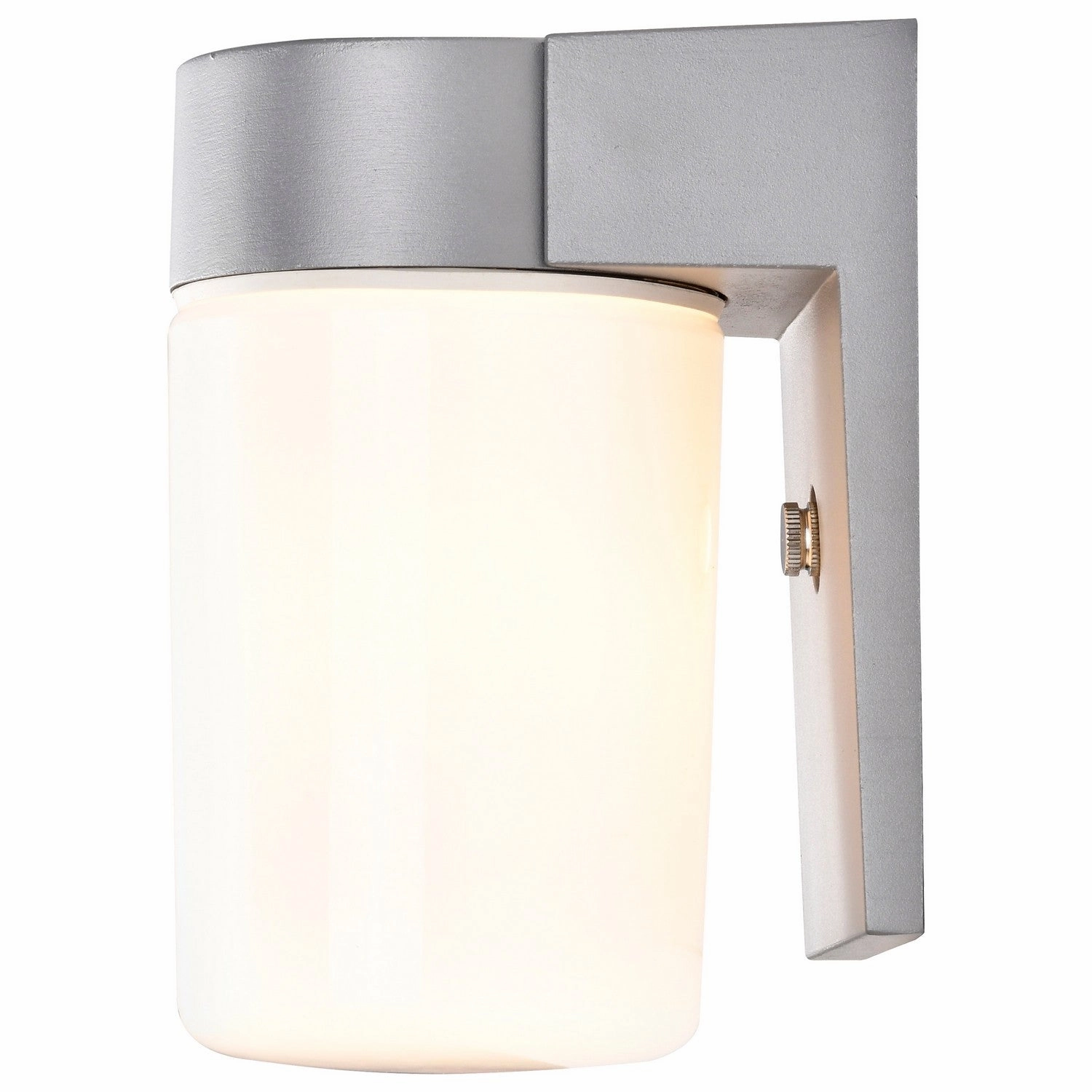 One Light Wall Lantern Satin Aluminum