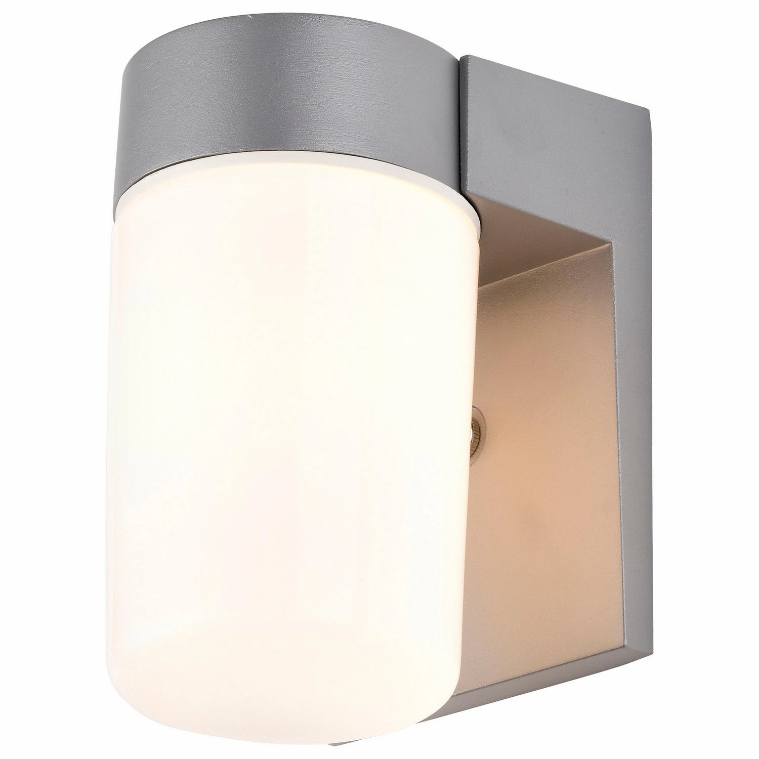 One Light Wall Lantern Satin Aluminum