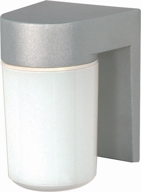 One Light Wall Lantern Satin AluminumOutdoor wall sconces with motion sensor