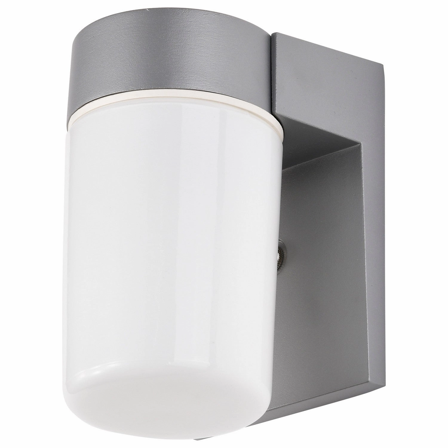 One Light Wall Lantern Satin Aluminum