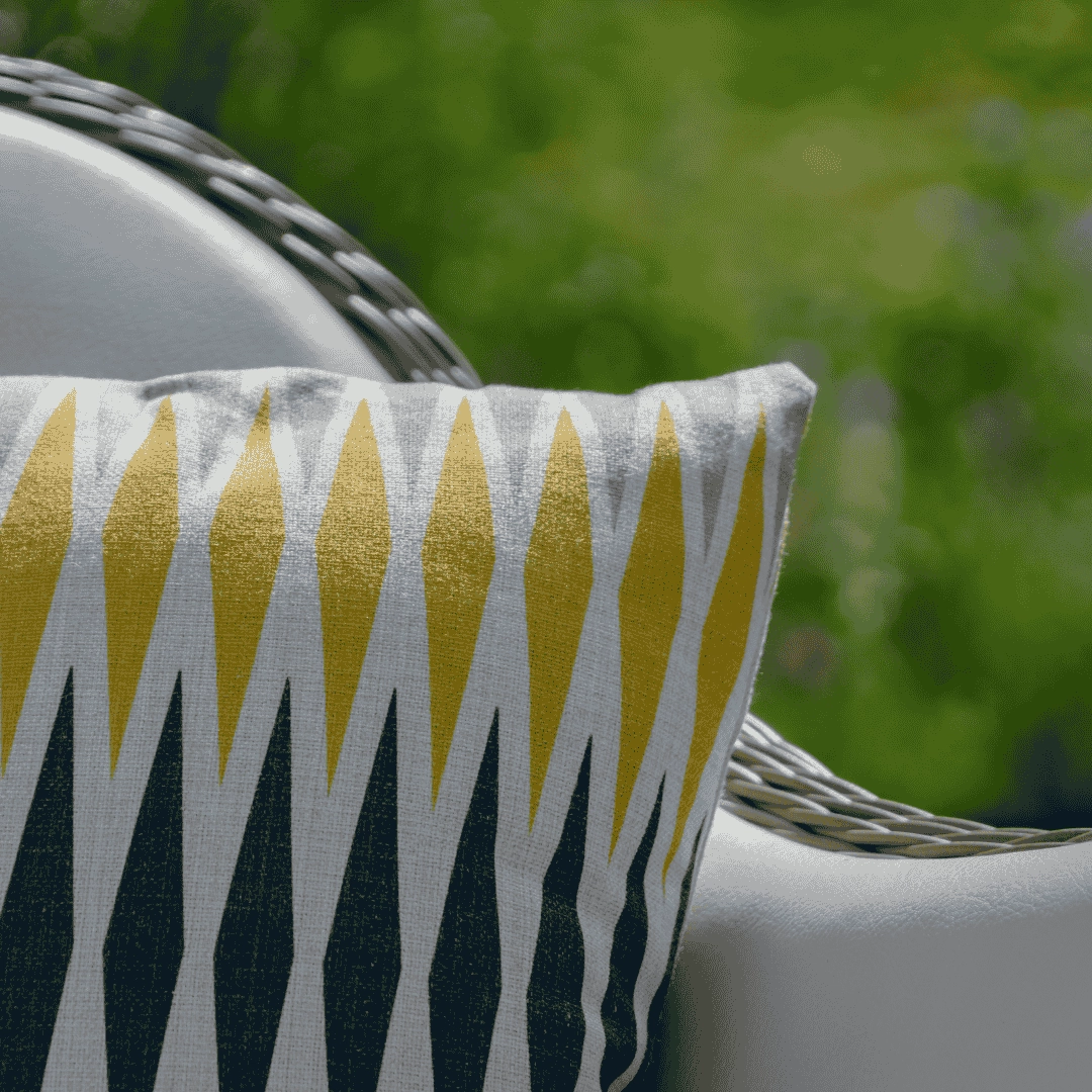 Outdoor Cushion Harlequin Yellow