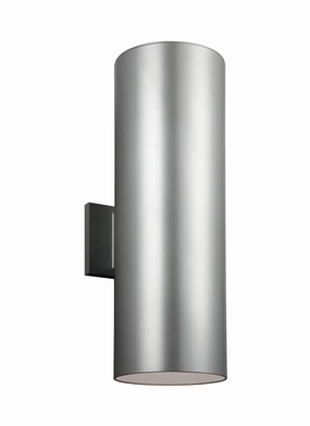 Outdoor Cylinders Two Light Outdoor Wall Lantern Painted Brushed NickelOutdoor wall sconces with motion sensor