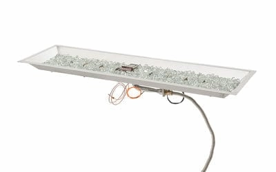 Outdoor GreatRoom 64" Crystal Fire Plus Gas Burner  Direct Spark Ignition (NG) | CFP1264DSINGportable outdoor fire pit with lid