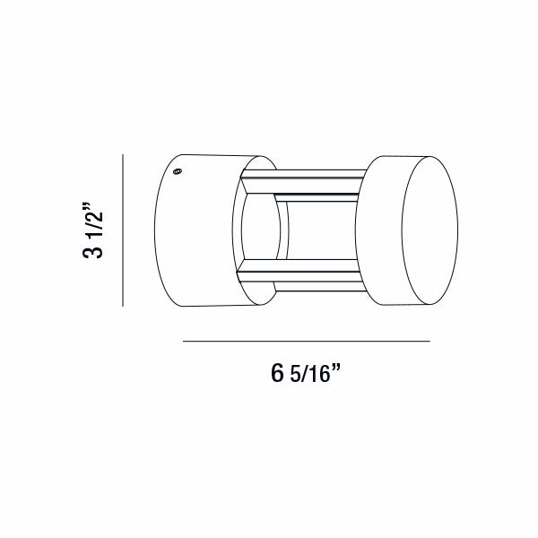 Outdoor LED Outdoor Wall Mount Marine Grey