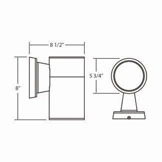 Outdoor One Light Outdoor Wall Mount Grey