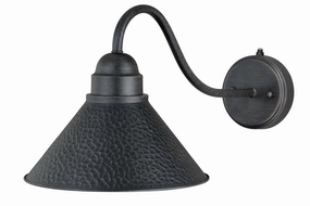 Outland One Light Outdoor Wall Mount Aged Iron and Light GoldOutdoor wall sconces with motion sensor