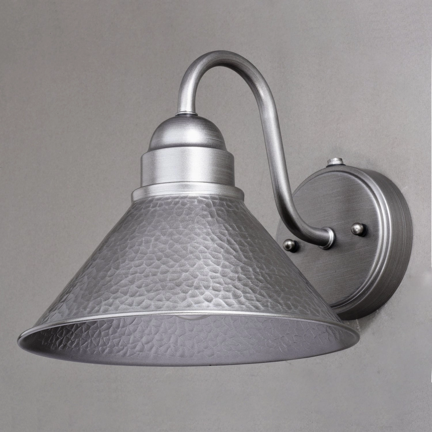 Outland One Light Outdoor Wall Mount Brushed Pewter