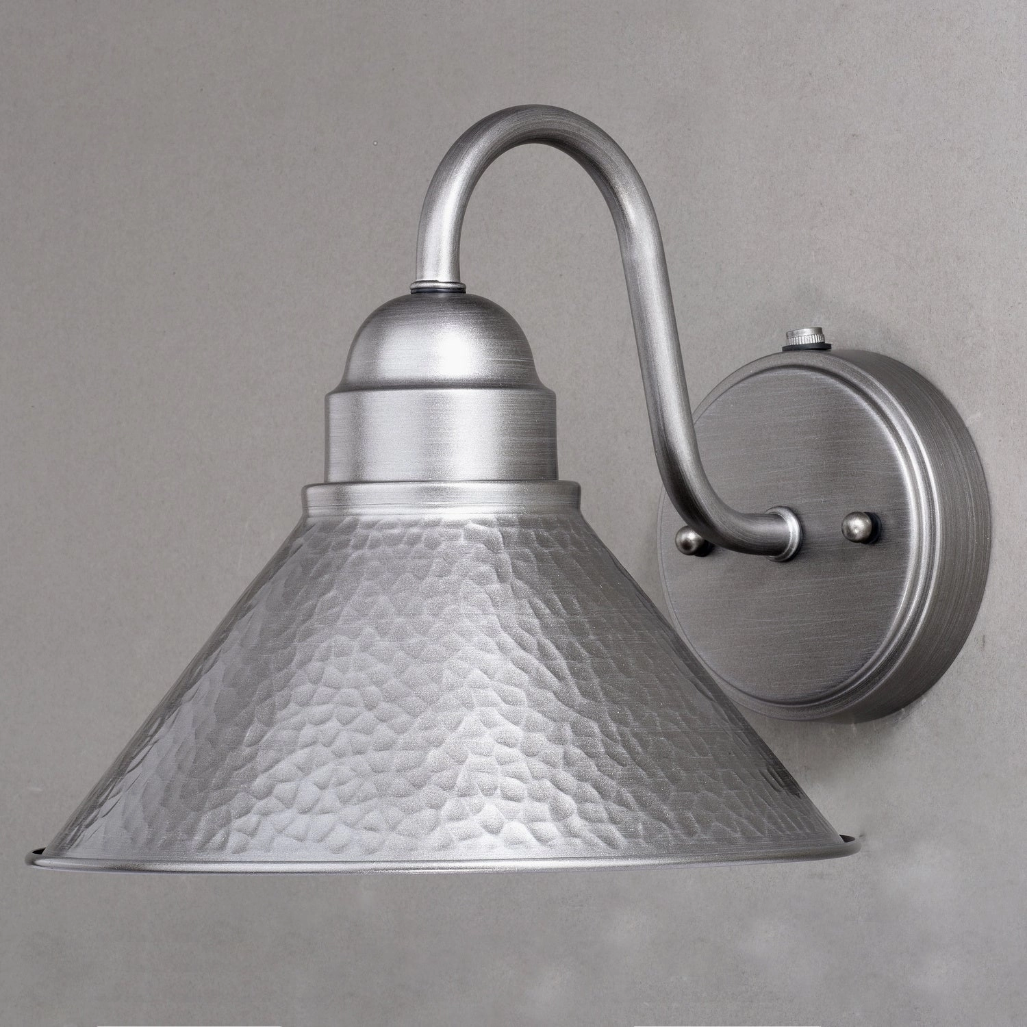 Outland One Light Outdoor Wall Mount Brushed Pewter