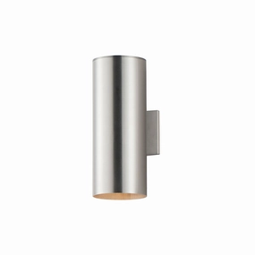 Outpost Two Light Outdoor Wall Lantern Brushed AluminumOutdoor wall sconces with motion sensor