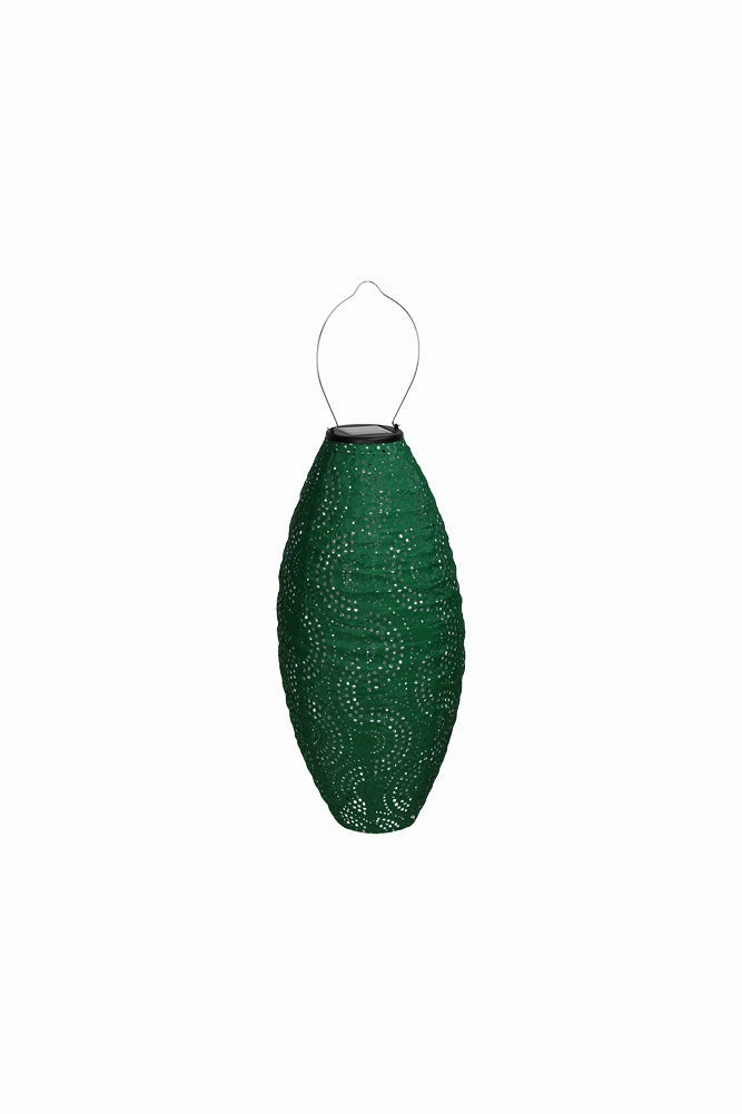 Oval Shaped Green Outdoor Garden Lantern