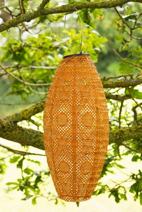 Oval Shaped Ochre Outdoor Garden Lanternoutdoor garden decorative ornaments