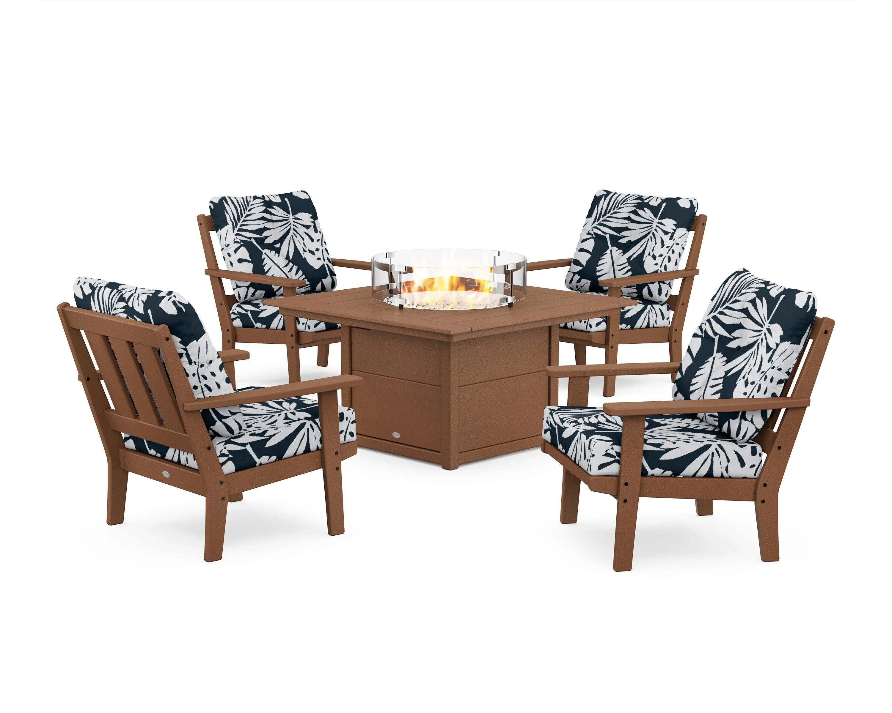 Oxford 5-Piece Deep Seating Set with Fire Pit Table