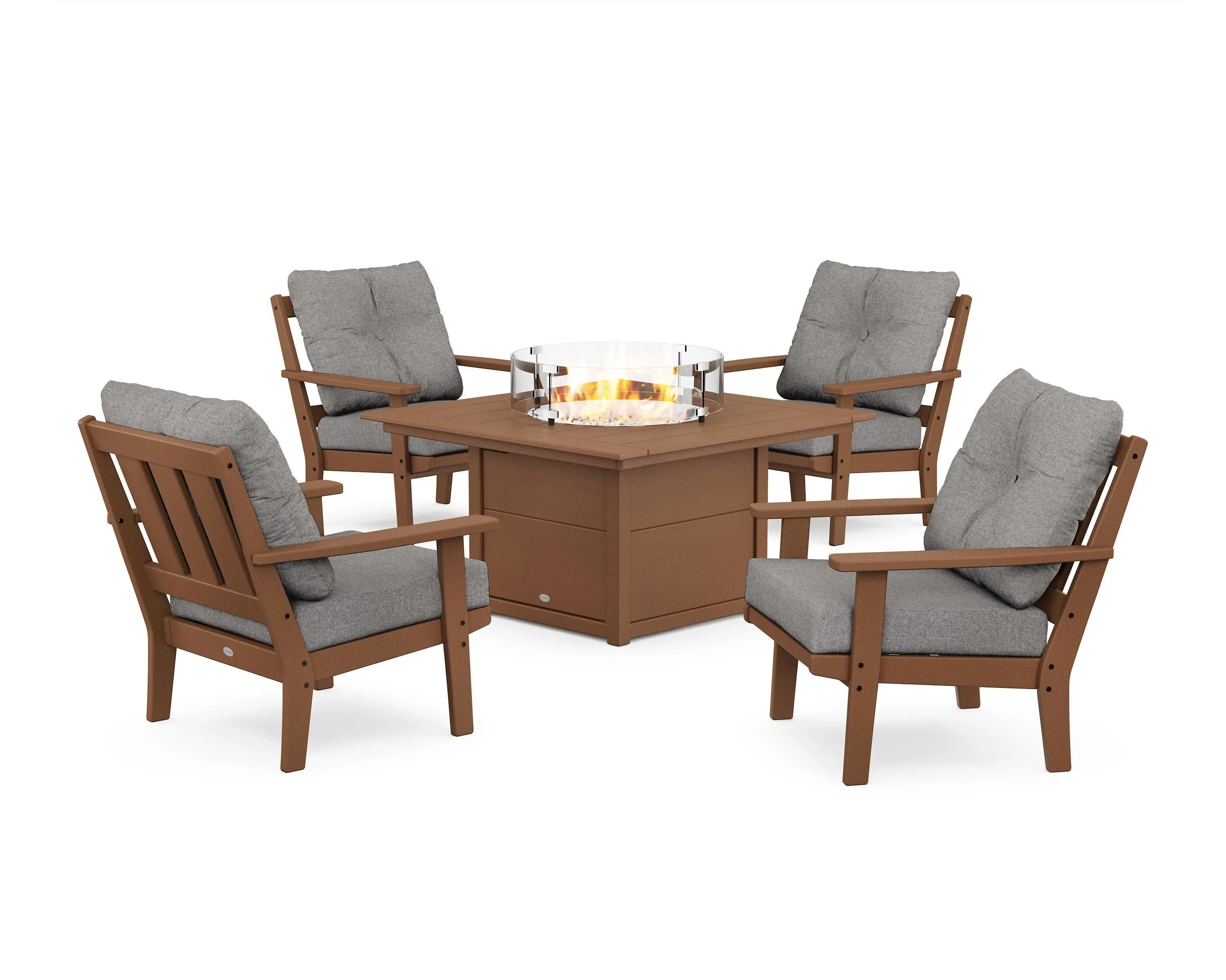 Oxford 5-Piece Deep Seating Set with Fire Pit Table