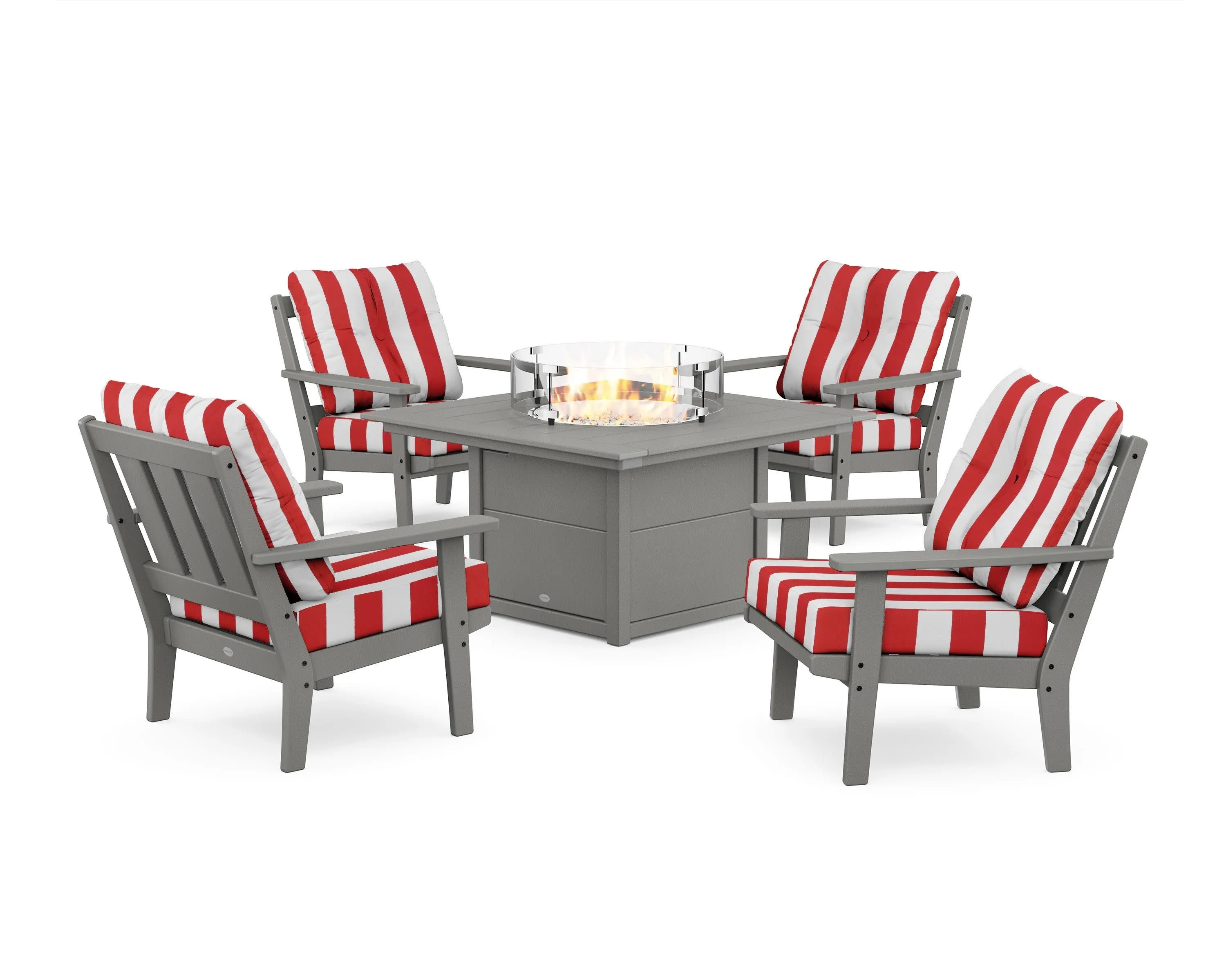 Oxford 5-Piece Deep Seating Set with Fire Pit Table