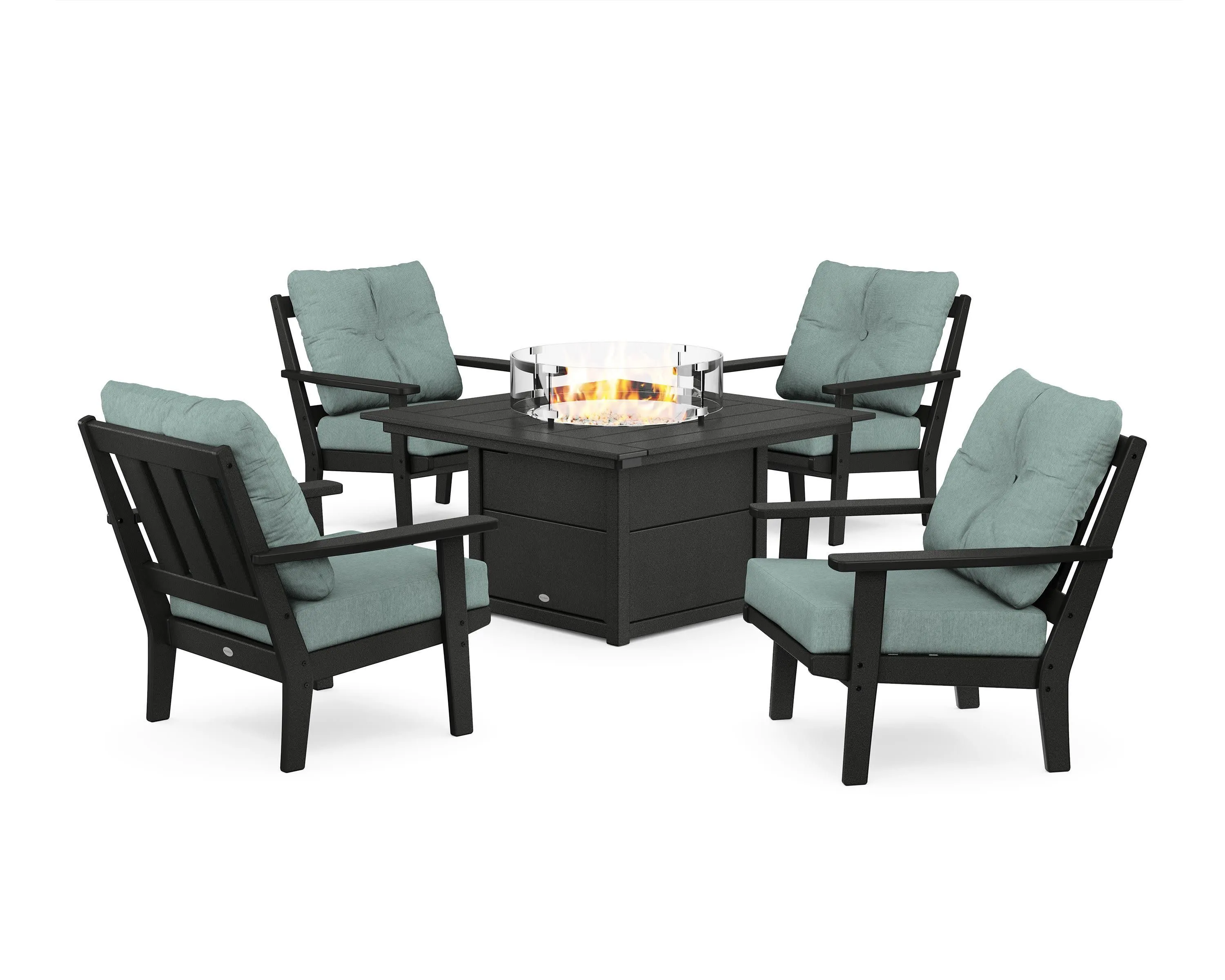 Oxford 5-Piece Deep Seating Set with Fire Pit Table