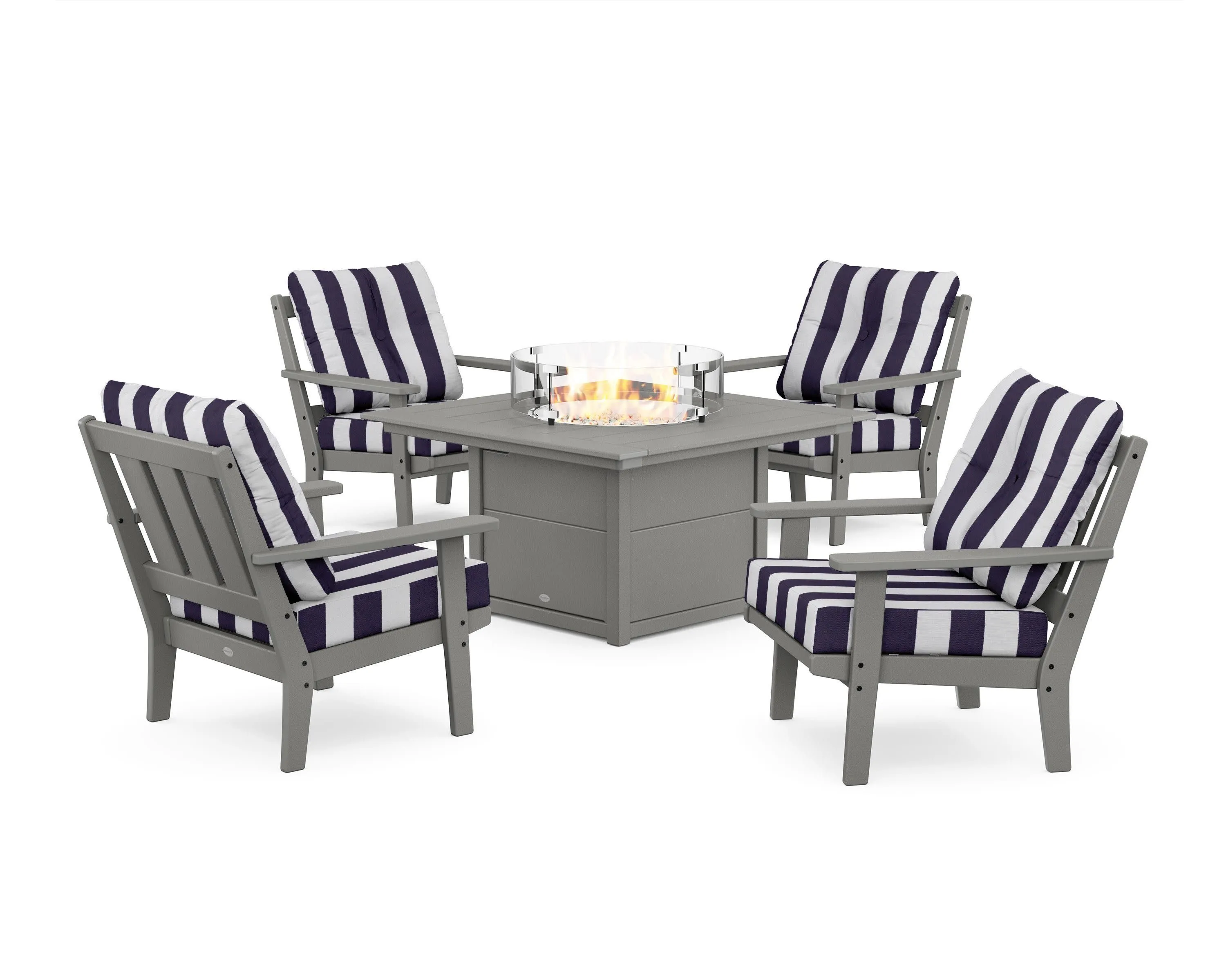Oxford 5-Piece Deep Seating Set with Fire Pit Table