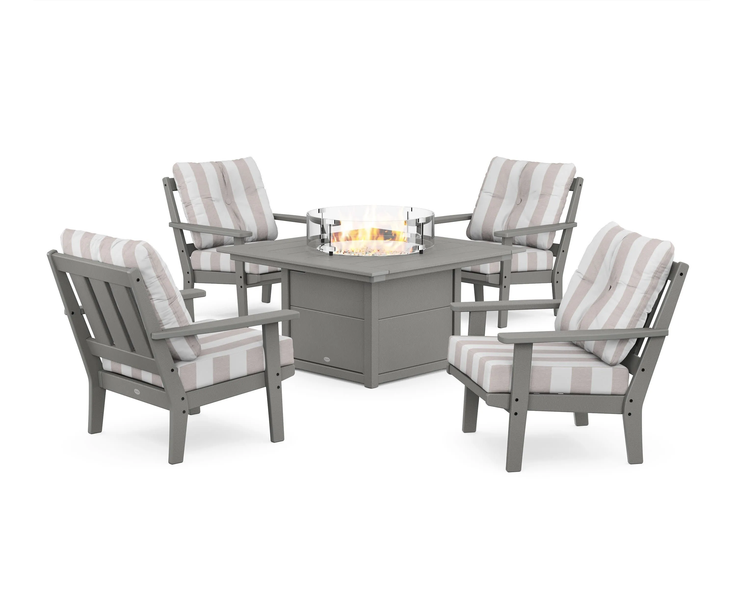 Oxford 5-Piece Deep Seating Set with Fire Pit Table