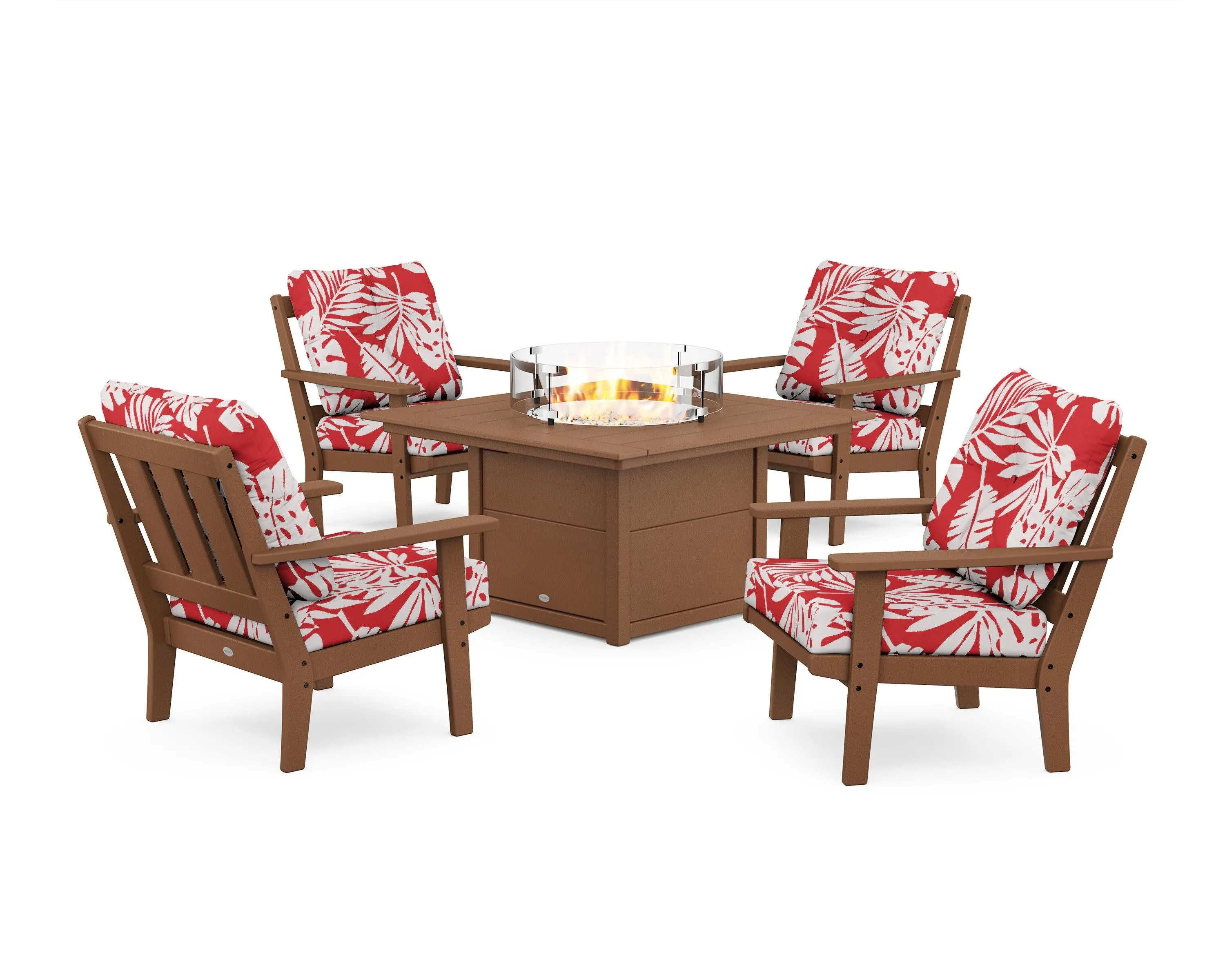 Oxford 5-Piece Deep Seating Set with Fire Pit Table